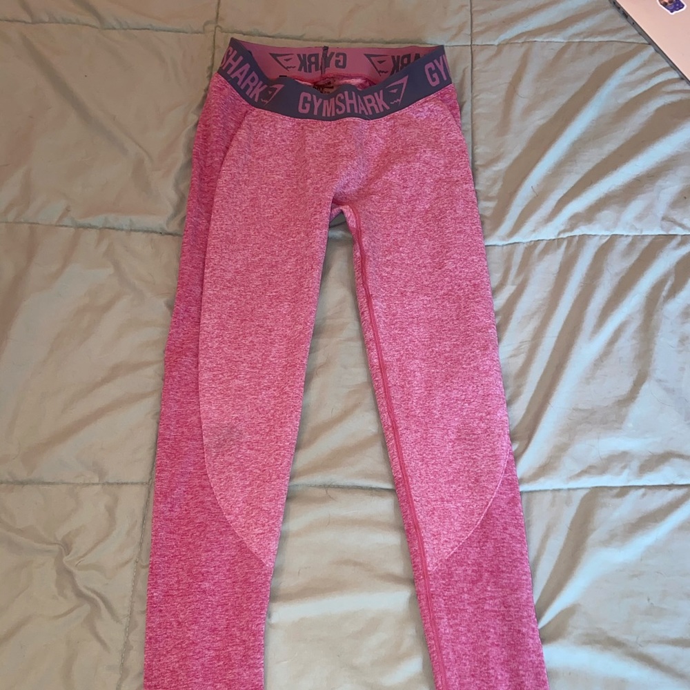 Pink and grey Gymshark FLEX leggings